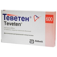 Препарат Теветен: инструкция и цена таблеток при гипертонии